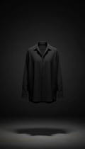 Minimalist Black Japanese Cotton Shirt