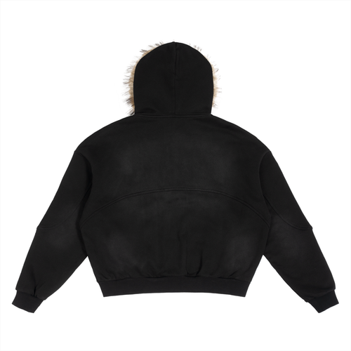 Mātau boxy Hoodie Detachable Fur