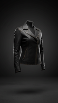Structured Black Matte Leather Jacket